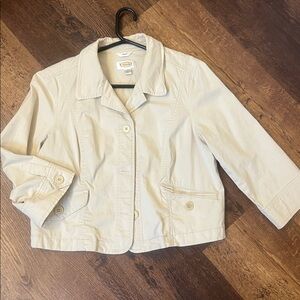 Talbots Cream Collared Jacket